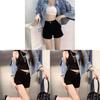 High Waist Denim Shorts Women Summer Stretch Black Slim Fit Casual For Teen Girls