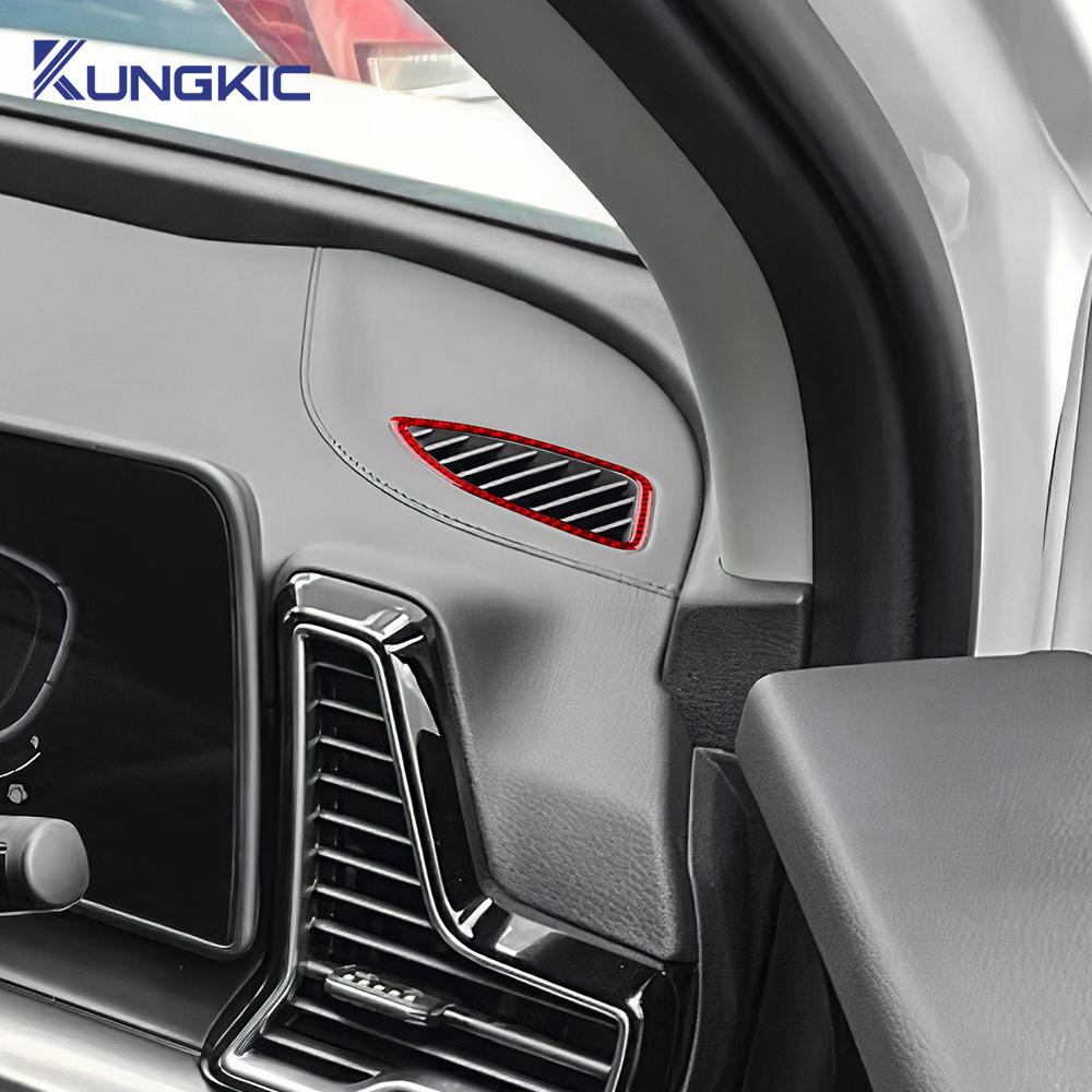Carbon Fiber Style Interior Sticker for Kia Sportage NQ5 2022 2023 2024 2025 Real Soft Interior Panel
