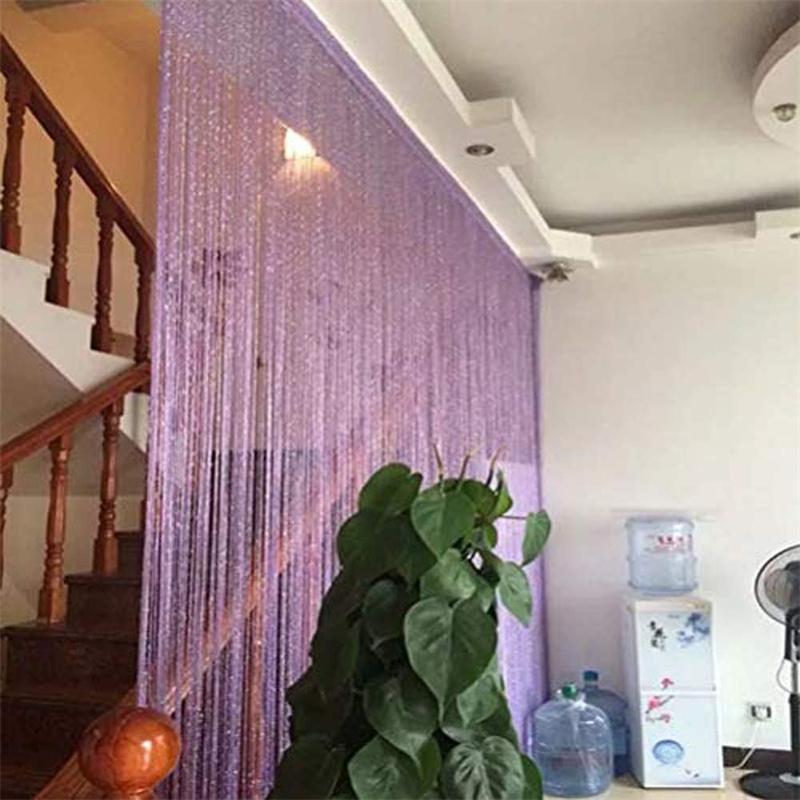 Нитяная штора для двери, штора из бусин для дверного проема, подвесная перегородка для комнаты, бисерный декор, бахрома, панель, шкаф, окна, двери, пайетки, прозрачная, кисточки