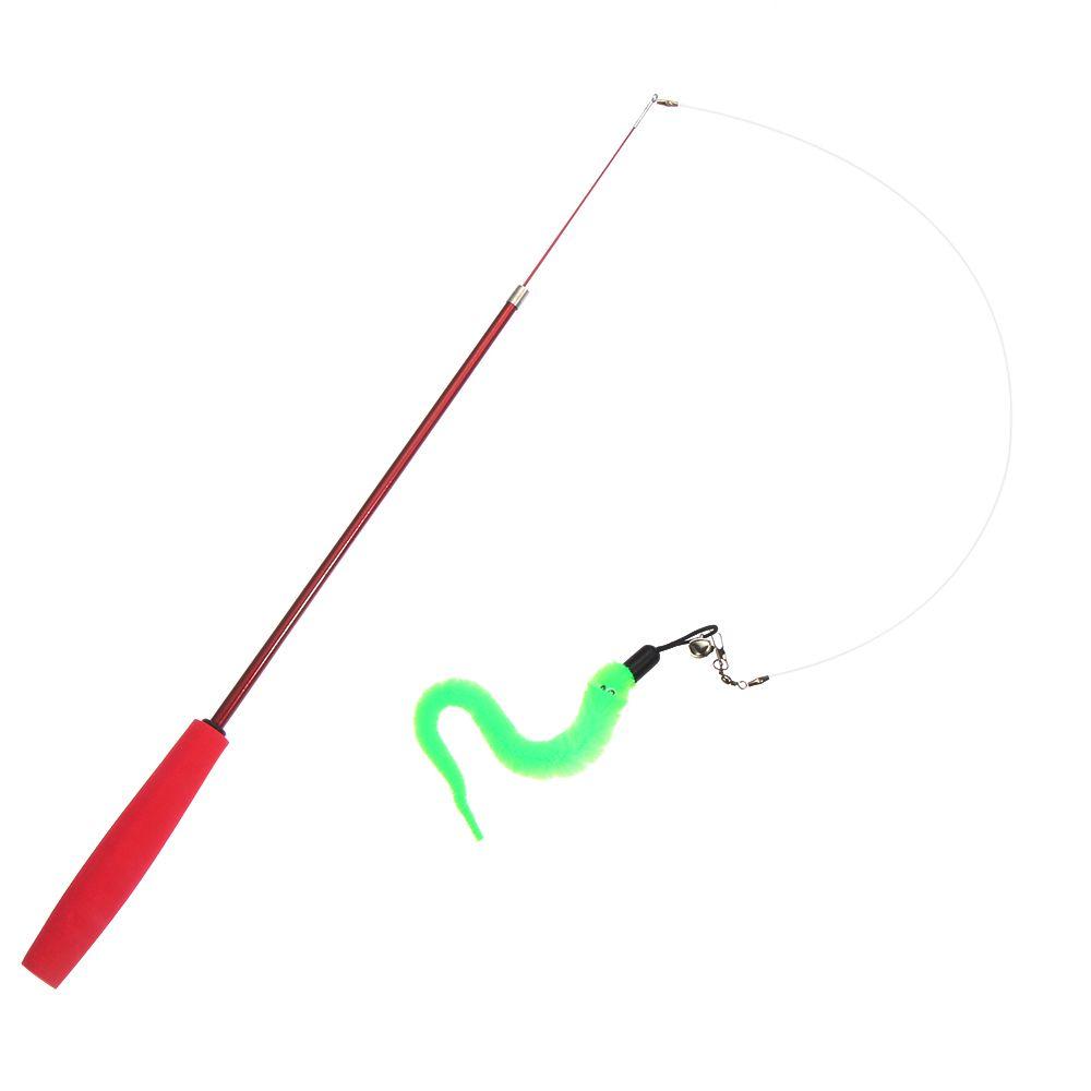 Gift Playing Pet Accessories plush caterpillar cat teaser Cat Funny Wand Pet toy