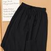 Textured Elastic Waist Pleated Wide-Leg Pants - Comfortable, Casual, Versatile, Slimming Women's Style