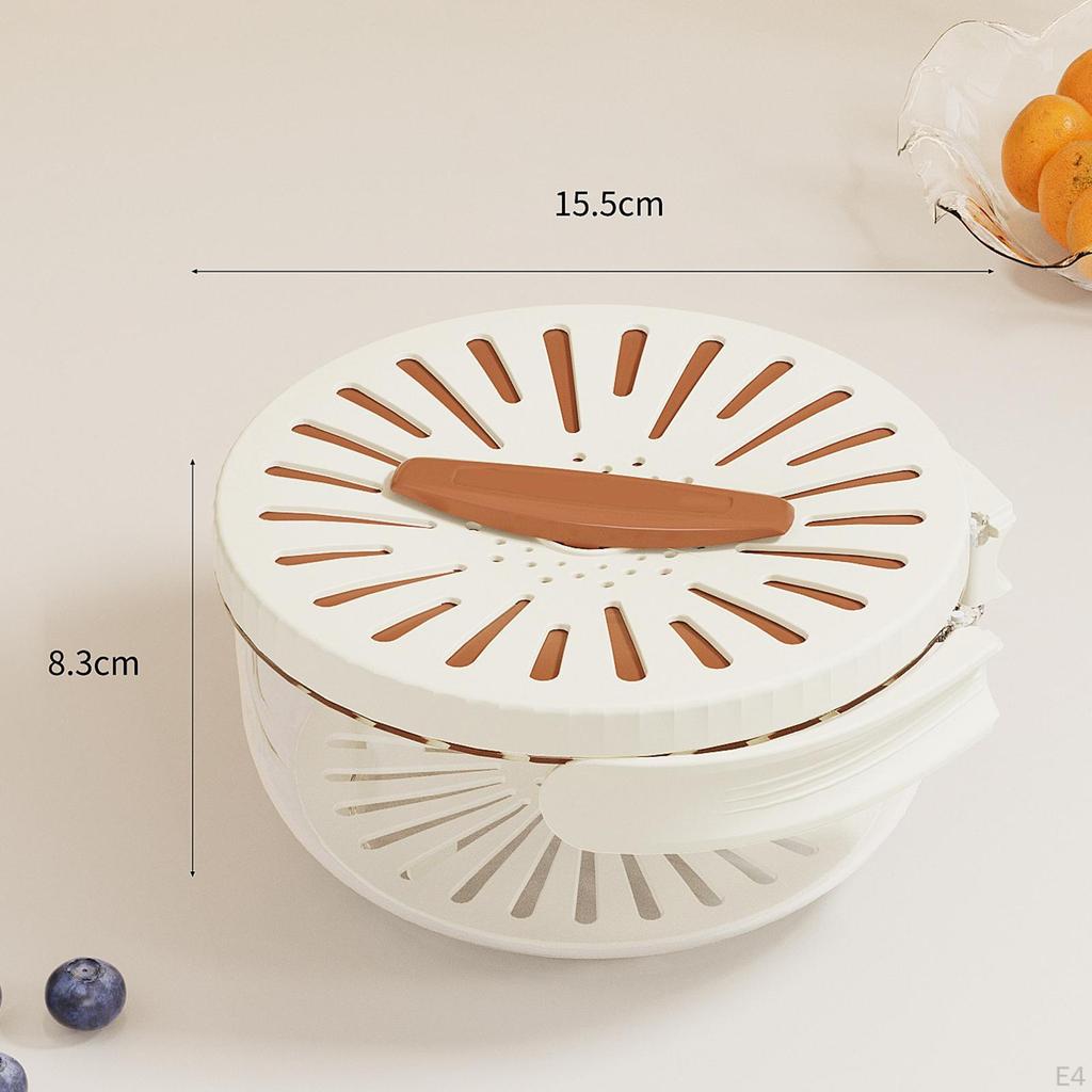 Drain Basket Food Storage Container Refrigerator Organizer Fruit Drainer Bowl Removable
