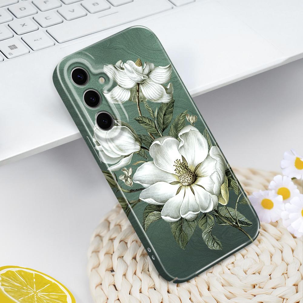 Потрясающий чехол для телефона с магнолиями для Samsung Galaxy S25 S24 S23 S22 S21 S20 Plus Ultra FE 5G Пленка Жесткая крышка