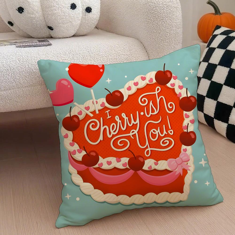 LOVE Cushion Cover Linen Pillow Case Soft Breathable Protective Couch Room Decoration