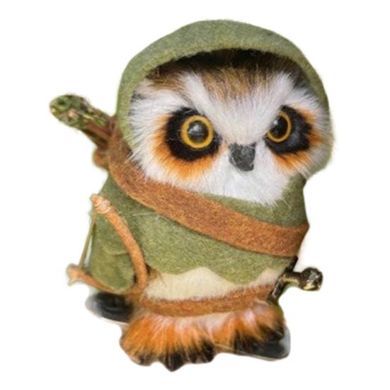 Деревянная фигурка совы, мини-магнитная плюшевая сова, дикая природа, птица, животное, статуэтка для детей, рождественский подарок на День благодарения