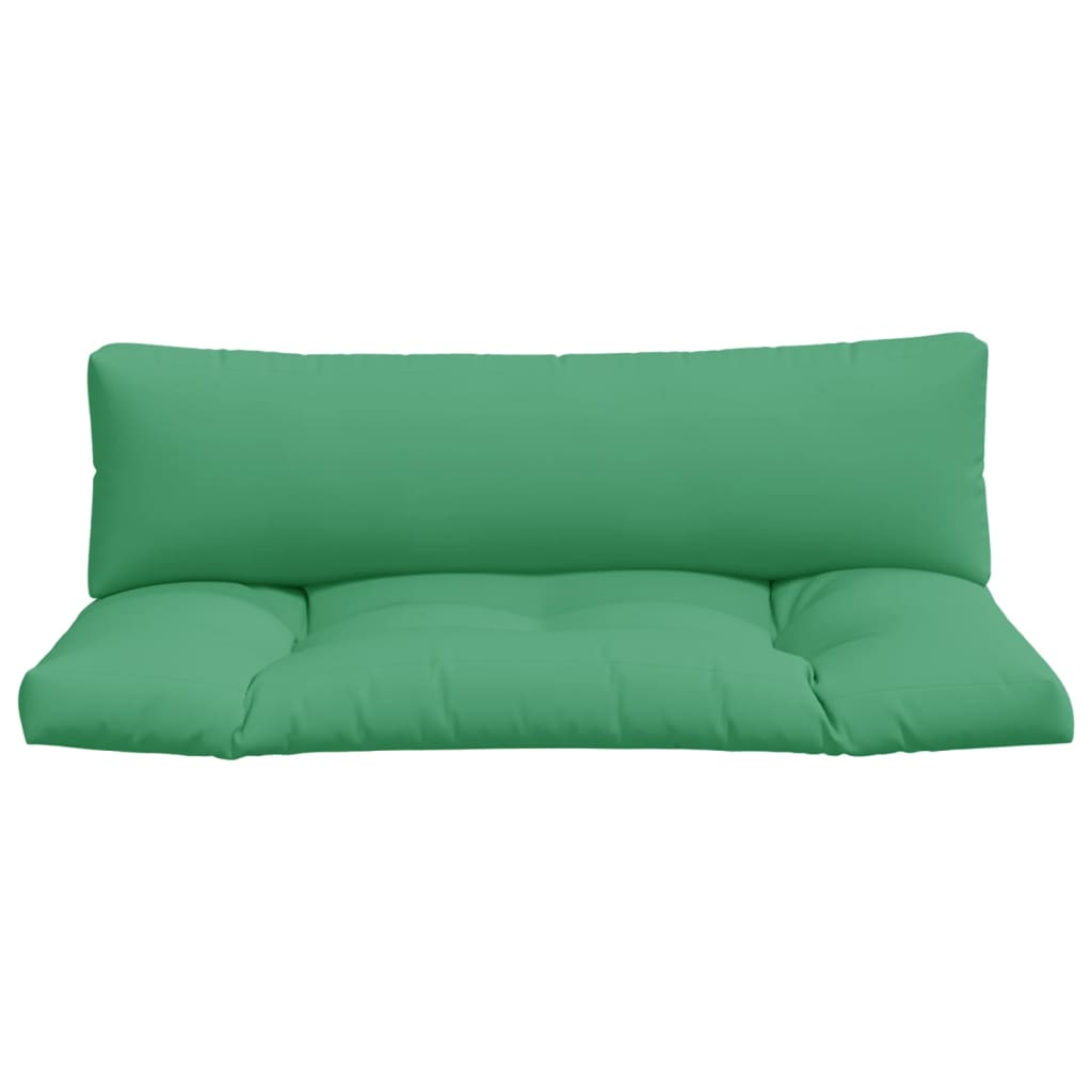 2 Piece Pallet Cushion Set Green Fabric