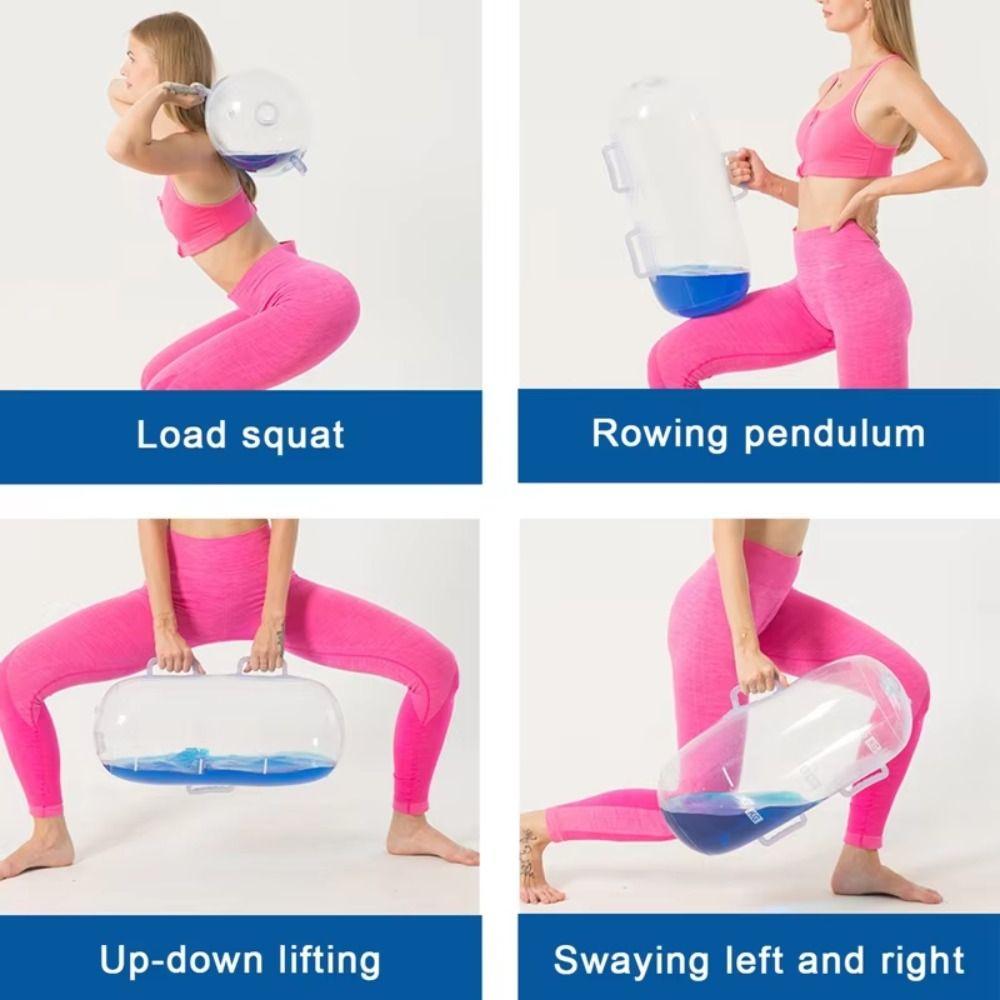 Weight Adjustable Inflatable Water Dumbbell with Air Pump Training Water Power Bag  Home Fitness