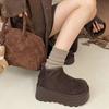 2024 зима новые бархатные модные зимние ботинки на молнии, теплые женские хлопковые ботинки на толстой подошве, универсальные повседневные женские короткие ботинки