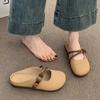 Baotou Slippers Gentle Summer Flower New Half Slippers Women Wear Gentle Skirt Slippers