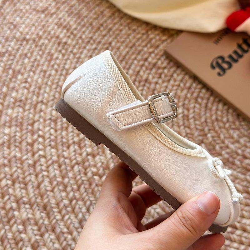 Туфли для девочек в корейском стиле, маленькие кожаные туфли, детские туфли-принцессы с бантом, легкие туфли Мэри Джейн, детские туфли-лодочки с мелким вырезом