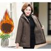 Women's Winter Plus Size Cotton-Padded Jacket Middle-Aged Elderly Mothers Short Warm Padded Coat Casual Hooded Outerwear