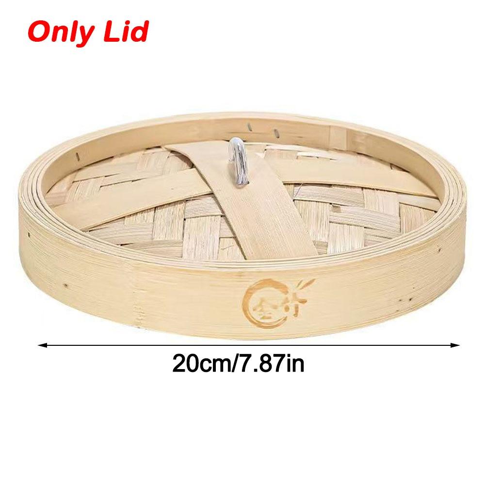 Новая ручная бамбуковая пароварка, штабелируемая, с крышкой, корзина-пароварка, большая вместимость, кухонная посуда, для приготовления клейкого риса