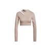 Solid Color Sports Fitness Long Sleeve T-Shirt Women Tops Pink HM3181