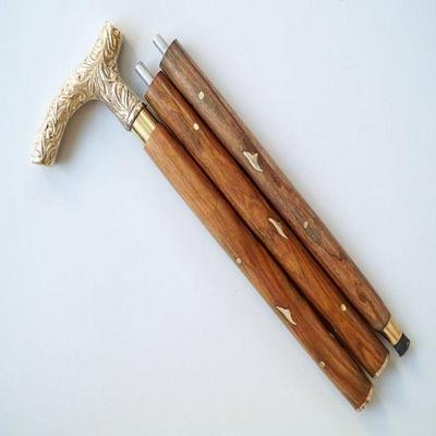 Старинная латунная ручка Дизайнерские трости Старинная деревянная трость