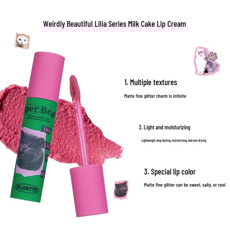FLORTTE/Flower Knows Lilia Pudding Lip Cream: Matte, Transfer-Resistant Lip Glaze