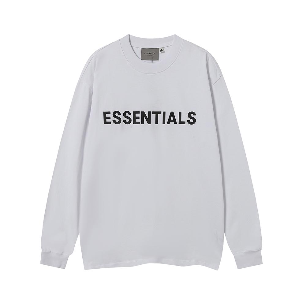 F101 Fear Of God Essentials Свободная футболка с принтом букв Свитшот с круглым вырезом - Унисекс Уличная одежда Пуловер