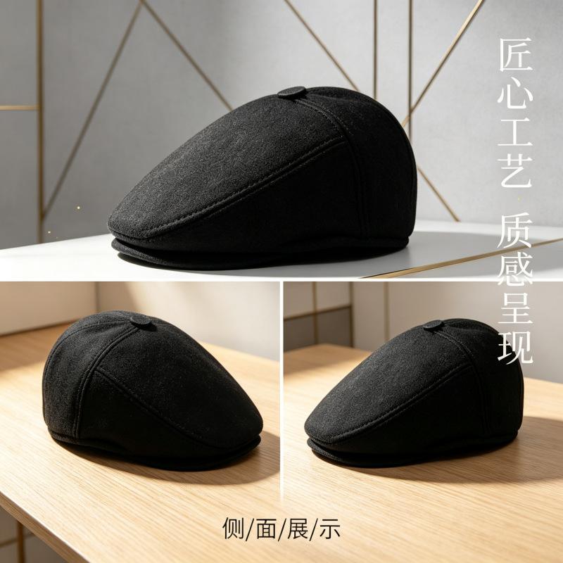 British style retro woolen forward hat casual fashion versatile simple light board forward hat peaked cap women