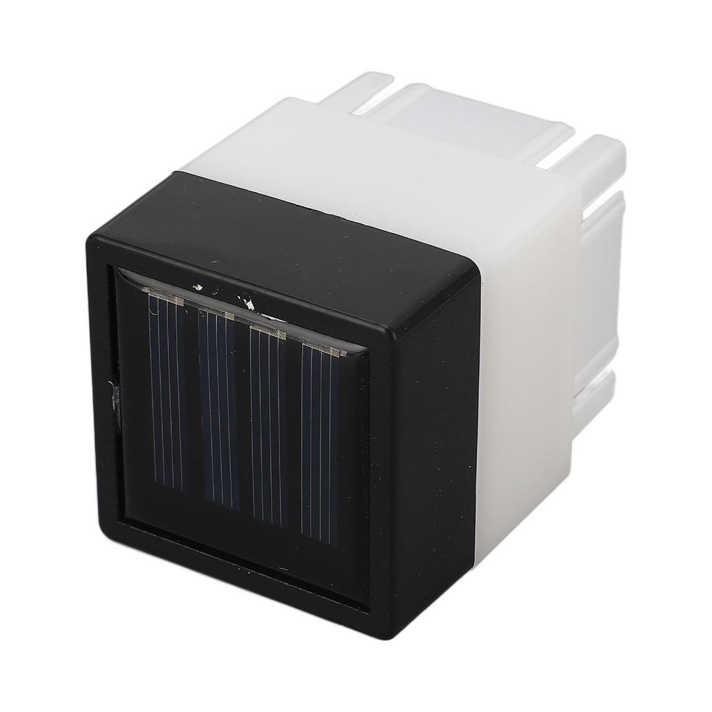 Post Cap Light Solar Powered LED Warm Yellow Lighting Fence Post Cap Light for Garden Patio