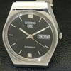 AUTOMATIC 6309A VINTAGE SEIKO 5 JAPAN MENS BLACK COLOR DIAL WATCH A701503-5 R206b-a701503