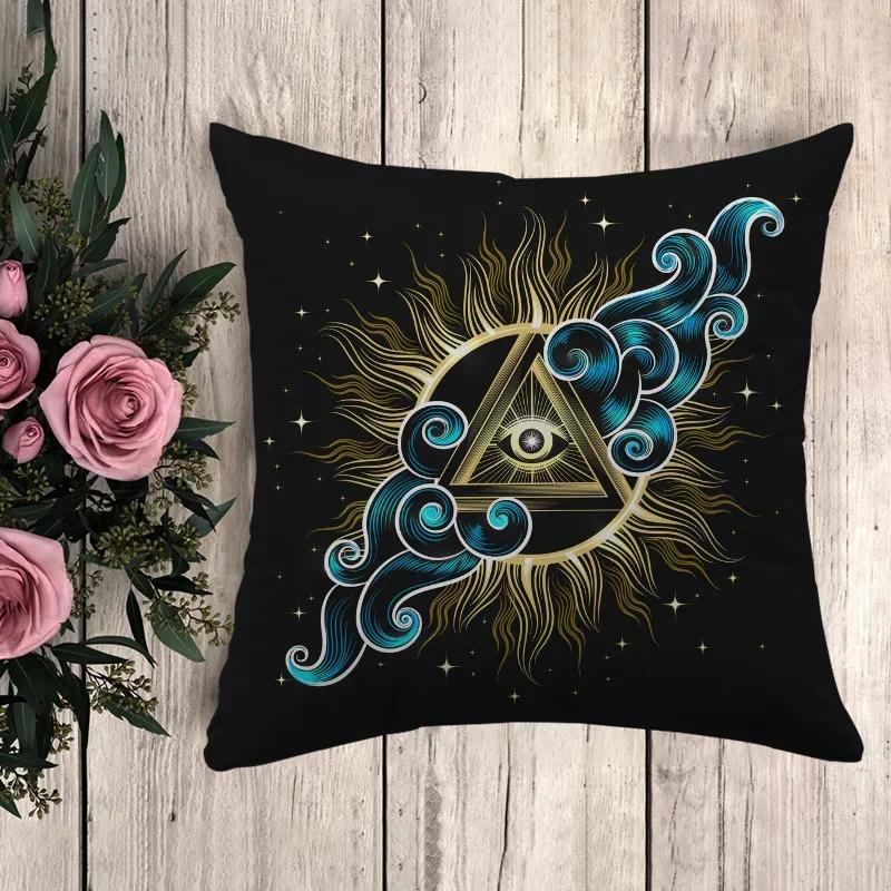 Подушка в стиле аниме с черным золотым принтом Декоративные наволочки Наволочка для дивана Подушки Чехол для подушки x Декоративные подушки