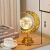 Metal Iron Art Star Moon Bedroom LED Night Lights Muslim Ramadan Night Light For Bedroom Festival Eid Home Decoration Light