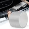 Transparent Carbon Fiber Patterned Car Door Sill Strip, Bumper Anti-collision Strip, Anti Stepping Sticker, Body Film Sticker, Decorative Strip