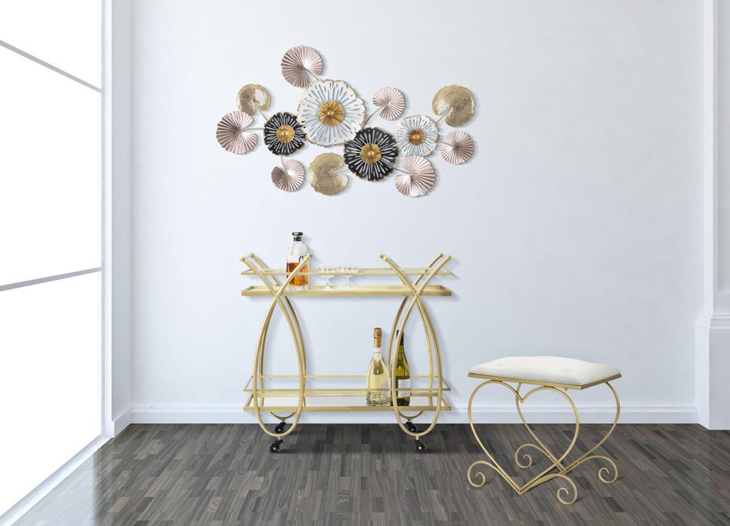 Stool Heart Crema Cm 50X37,5X51,5