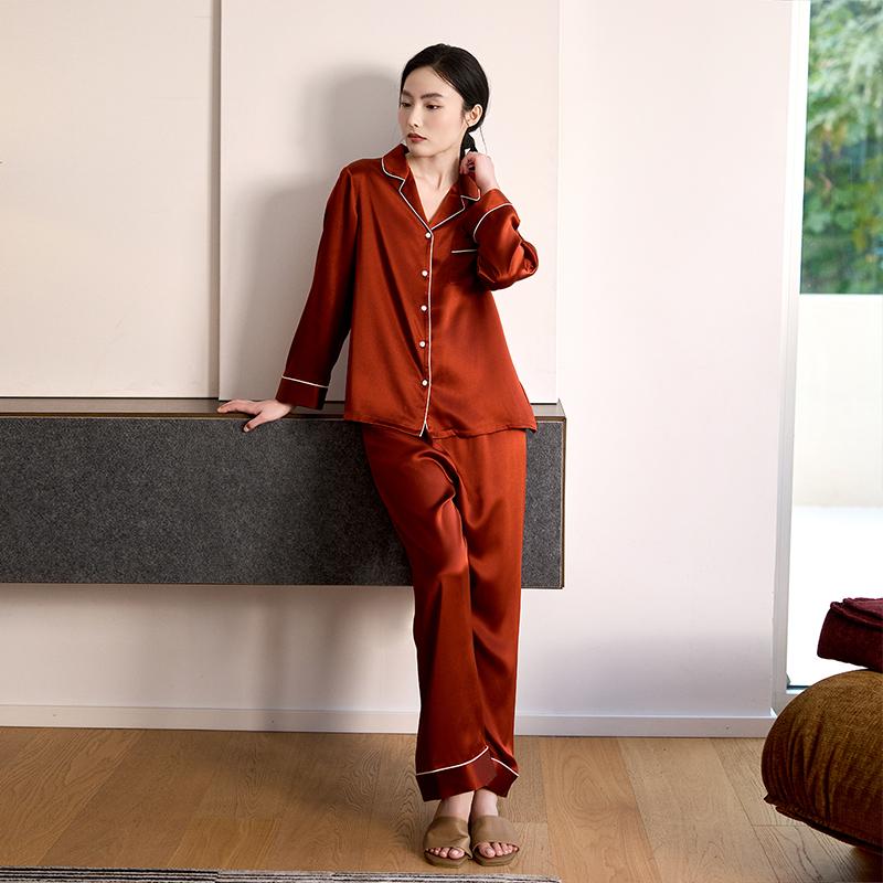 22mm Heavyweight 100% Mulberry Silk Light Luxury High-End Home Wear Women's Silk Sleepwear