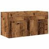 3 Piece Bathroom Furniture Set Rustic Wood Look Particleboard