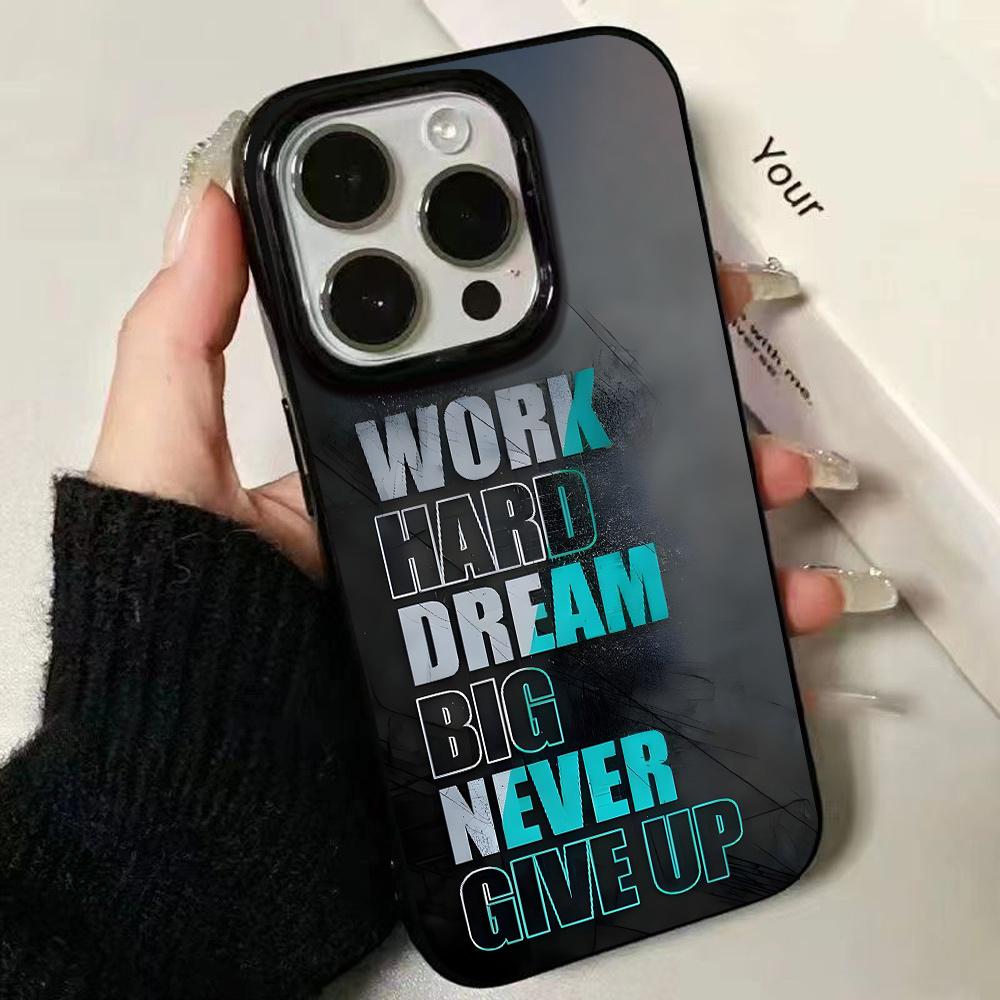 Модный вдохновляющий чехол для мобильного телефона, подходящий для iPhone 17 16 15 14 13 12 Pro/ Max /Plus, противоударный и защищающий от падений