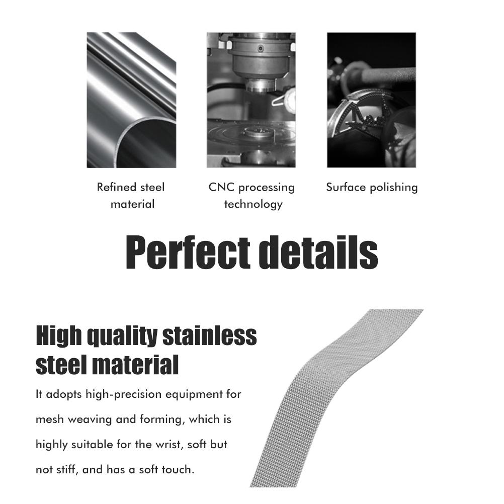 Replacement Wristbands Compatible for Xiaomi Band 7 Metal Straps Waterproof Stainless Steel Straps Easy To Install with Tools