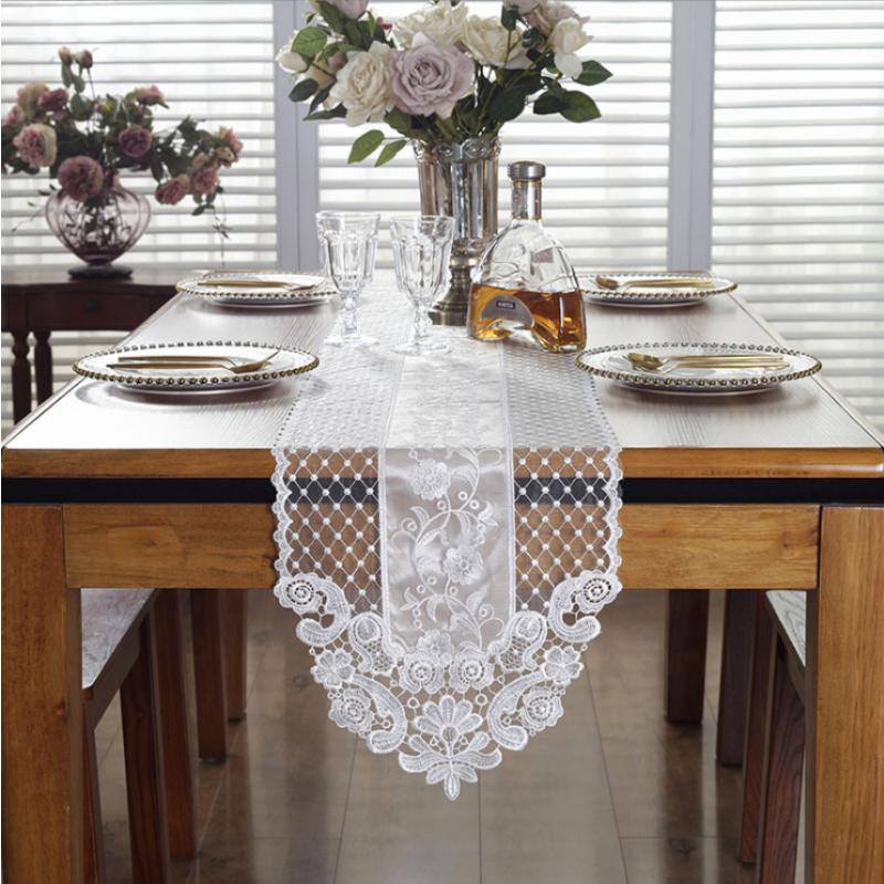 Lace Table Embroidery Table Flag Tea Table Lace TV Cabinet Table Flag Lace Polyester Fiber Table Flag