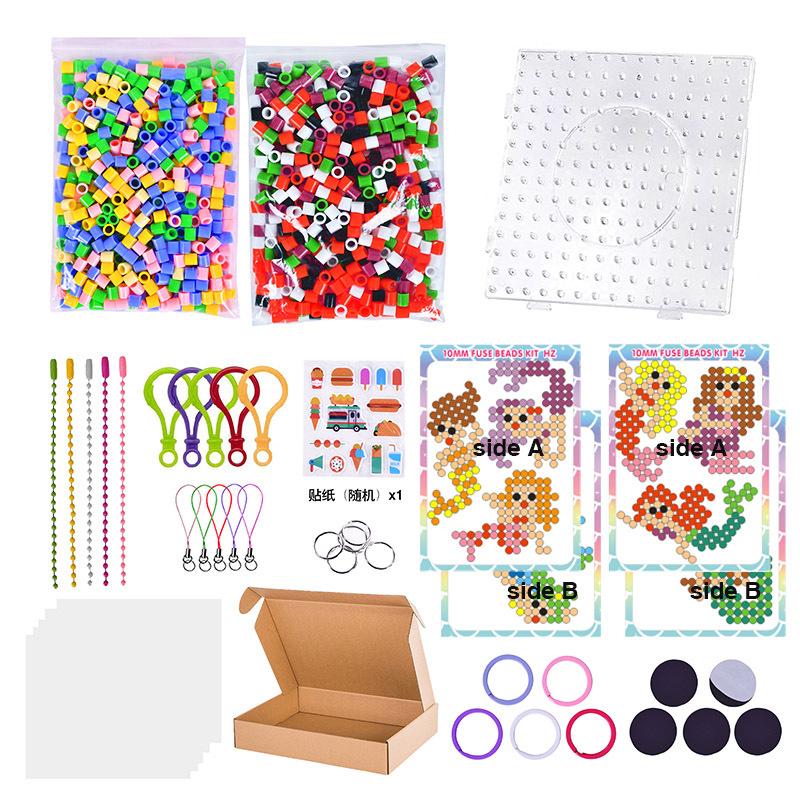 1000Pcs 10mm Fuse Beads Kit Large 1cm Beads DIY Craft Puzzle Toy for Kids Creative Gift