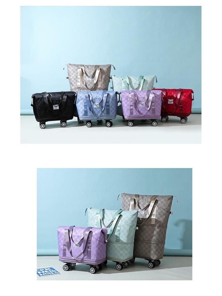 Вместительная расширяемая дорожная сумка на колесах с отделением для сухого/мокрого белья и возможностью переноски в ручной клади для беременных