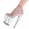 Women's Plaform Sandals New Transparent Sandals Outer Wear Thin Heels 20CM Super Waterproof Table Ladies Sandals YKC