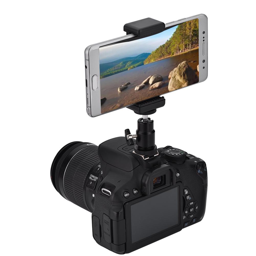Держатель для телефона, адаптер для штатива с шаровой головкой 360 для iPhone Samsung