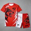 Летний новый спортивный костюм UFC MMA для мужчин и женщин, для занятий фитнесом, любителей единоборств, саньда, бокса. Быстросохнущий, дышащий комплект.