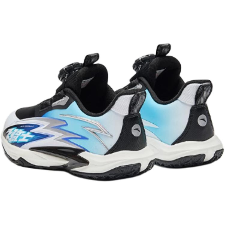 Anta Kids Fly Knight 8.0 Comfortable Physical Test Non-Slip Wear-Resistant Low-Top Running Shoes Kids Running Shoes Black White 312449963N-4