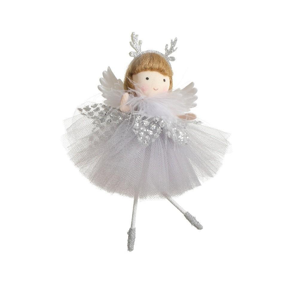Doll Christmas Girl Ornament Fabric Girl Hanging Pendant Christmas Tree Decor Wall Hanging