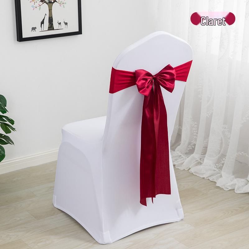 Elegant Wedding Ribbon Chair Cover Decoration