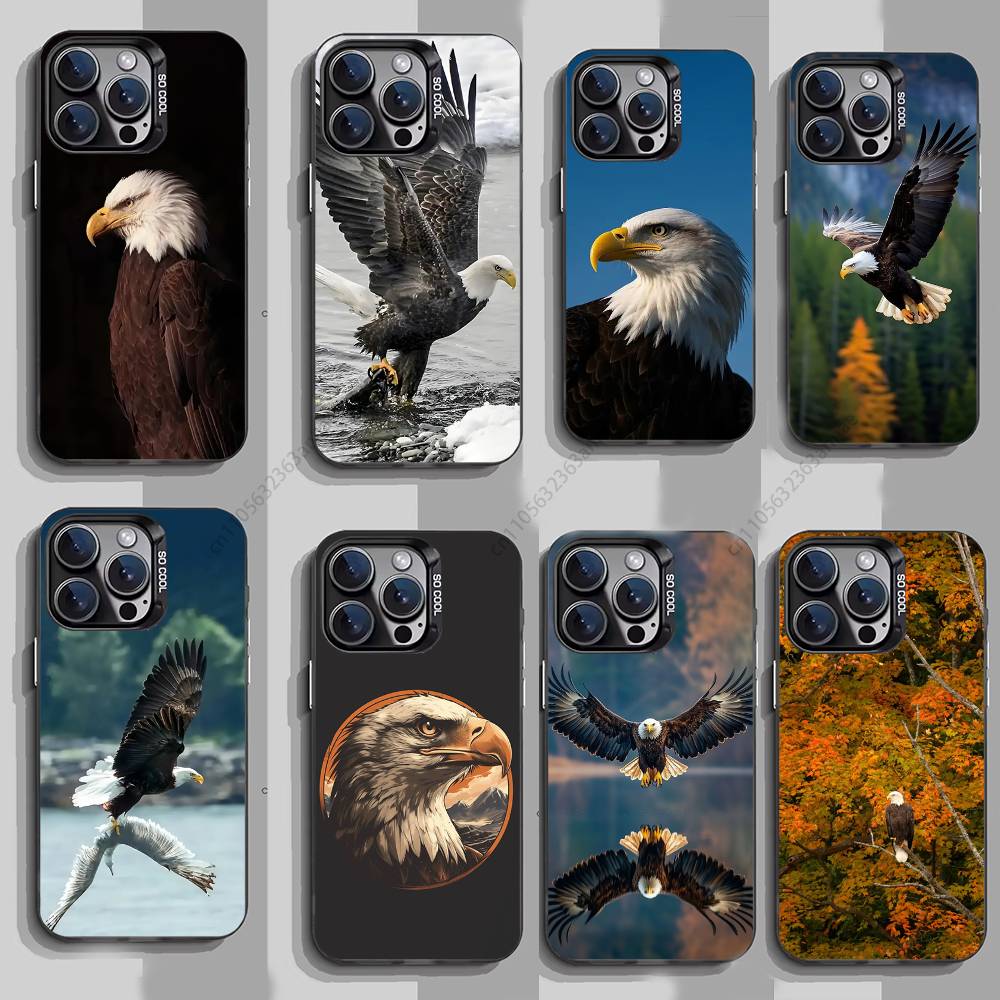 Крутой чехол для телефона с изображением орла для iPhone 17,16,15,14,13,12,11,Pro,Max,Plus,Mini,X,XS,XR,8,S,SE Мягкий черный чехол