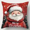 Веселое рождественское украшение Наволочка Санта Клаус Снеговик Рождественская елка Подушка Чехол для дивана Подушка для украшения дома Подарок