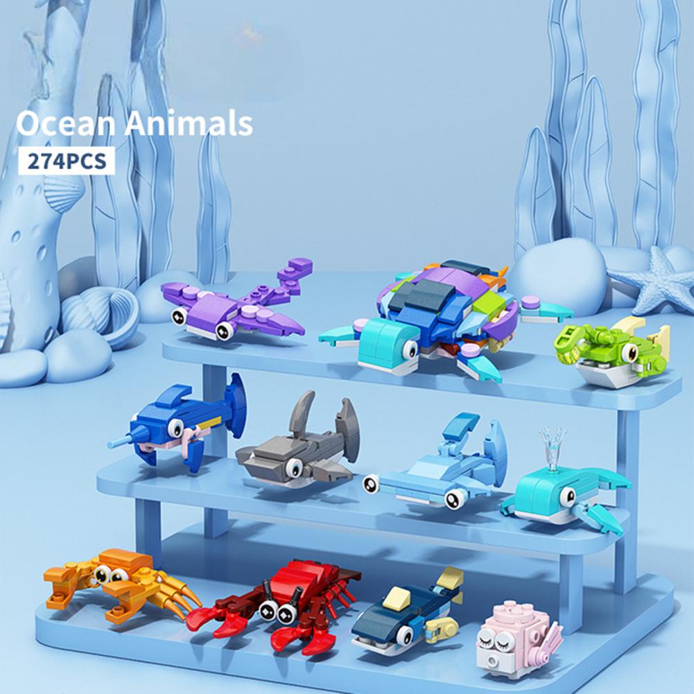 10 Pack Fun Bird Building Blocks Sets DIY Assemble 3D Animal Model Micro Bricks Toys Early Educational Learning Toys Gifts For Kids