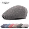Мужская шерстяная шапка Ji Mao, однотонная женская шапка-берет в британском стиле