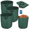 Garden Basket for Leaves and Grass, Round, Foldable, Large, 635 L, Set of 3