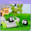 Small Black Coal Ball Dust Elf Resin Succulent Fairy Garden Decor Cartoon Style Diy Accessories