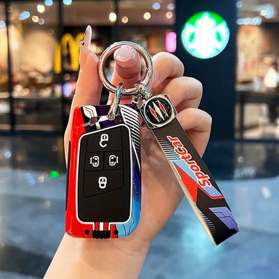 Для VW Для Volkswagen Tiguan Mk2 Magotan Passat B8 Cc Для Skoda Superb A7 Металлический Чехол-Крышка Брелок для Ключей Автомобиля в Гоночном Стиле Аксессуары