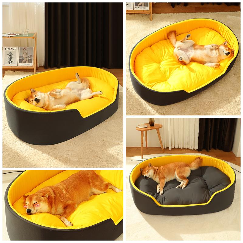 Dog Bed Washable Kennel Four Seasons Pet Large Sofa Plus Velvet Thick Deep Sleep Cushion Puppy Mat for Small To Large Dogs