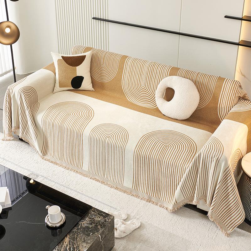 Дизайн в виде шениловой полосы, диванное полотенце, полная накидка, скандинавский простой утолщенный чехол для диванной подушки, универсальный чехол «все включено»