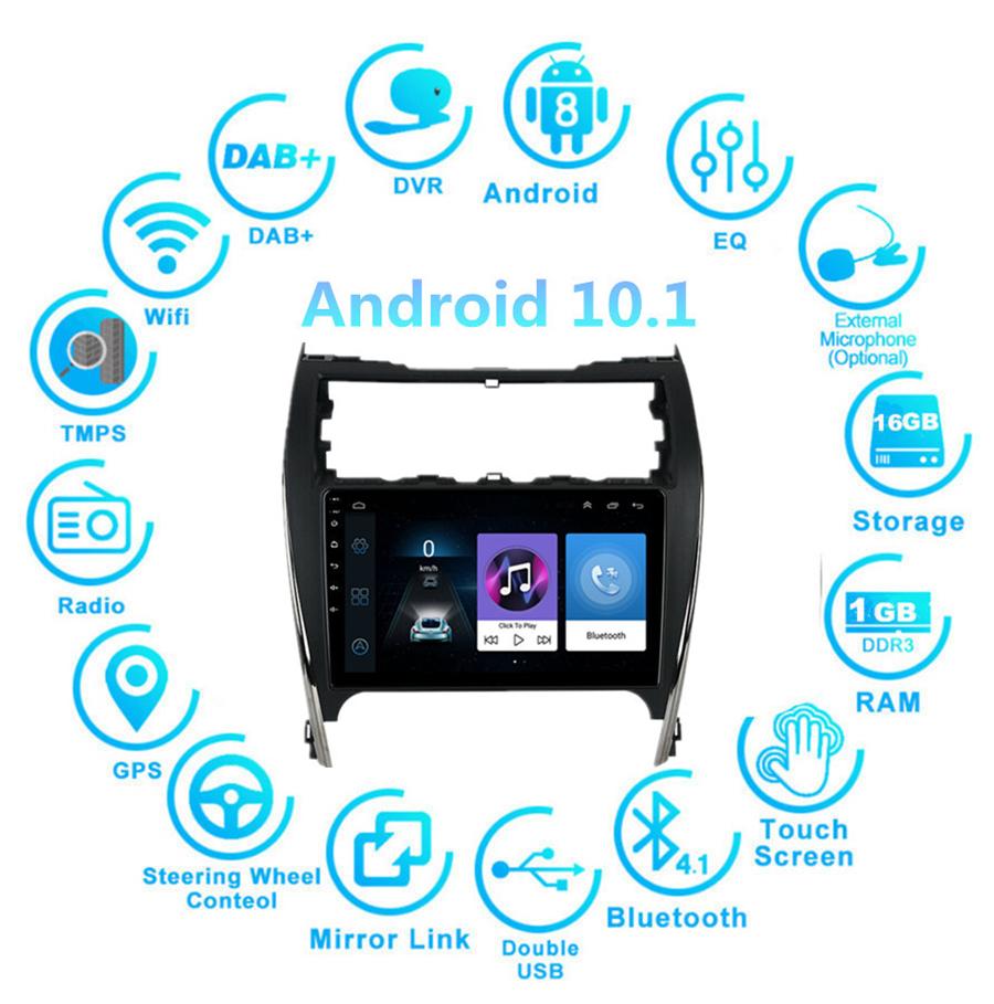 10.1'' Android 10.1 Автомагнитола Радио Навигация GPS WIFI Для Toyota Camry 12-14 Версия для США